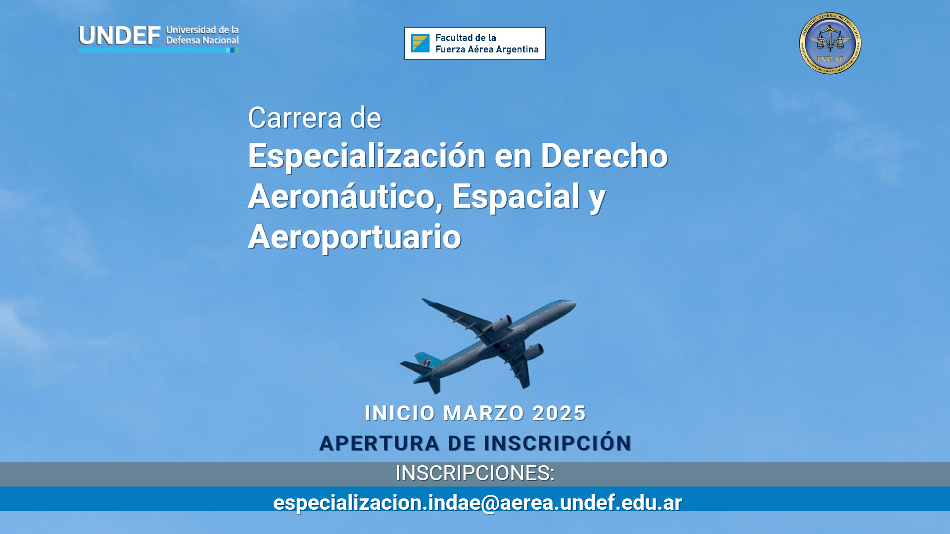 Especialización en Derecho Aeronáutico, Espacial y Aeroportuario