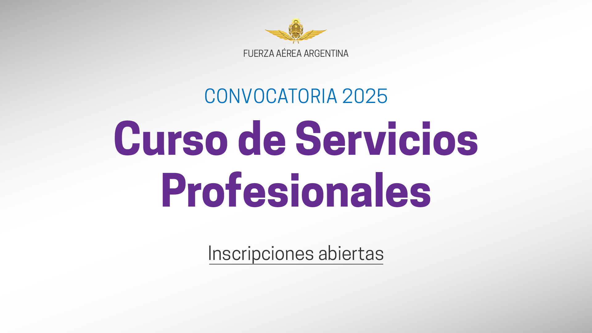 Abren las inscripciones para el Curso de Servicios Profesionales