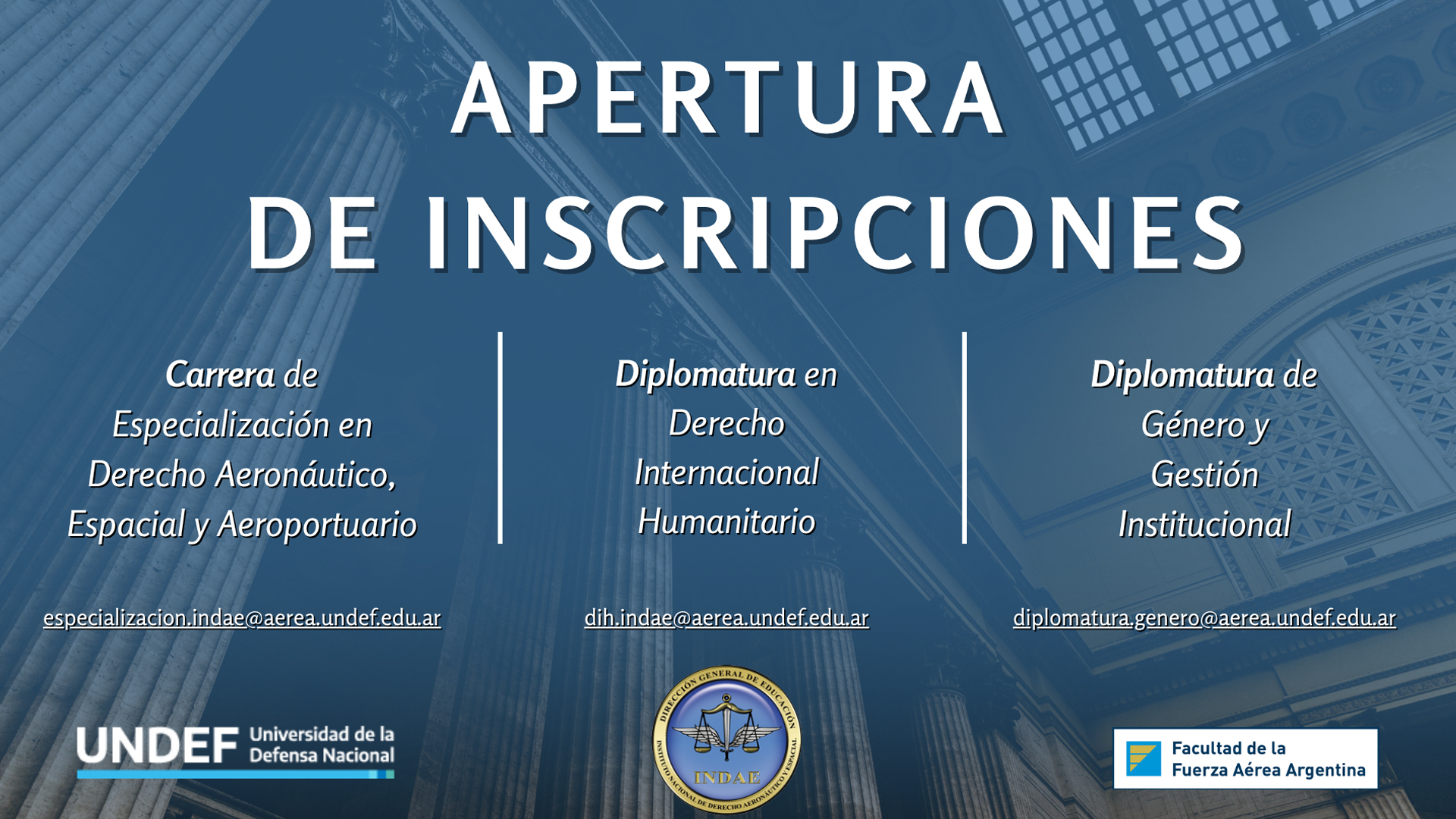 El Instituto Nacional de Derecho Aeronáutico y Espacial abre las inscripciones