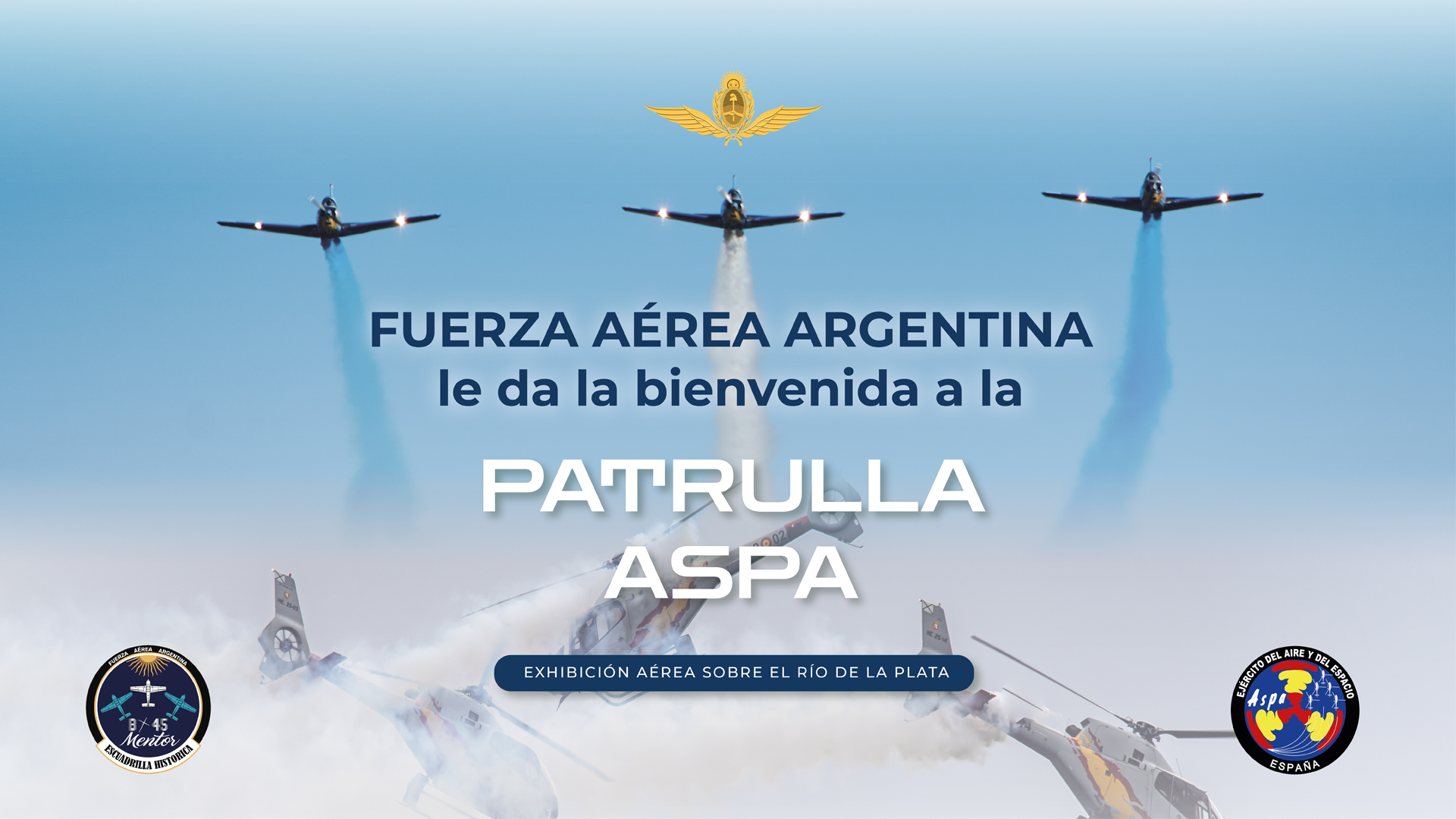 Exhibición aérea: La Fuerza Aérea Argentina recibe a la Patrulla Aérea ASPA