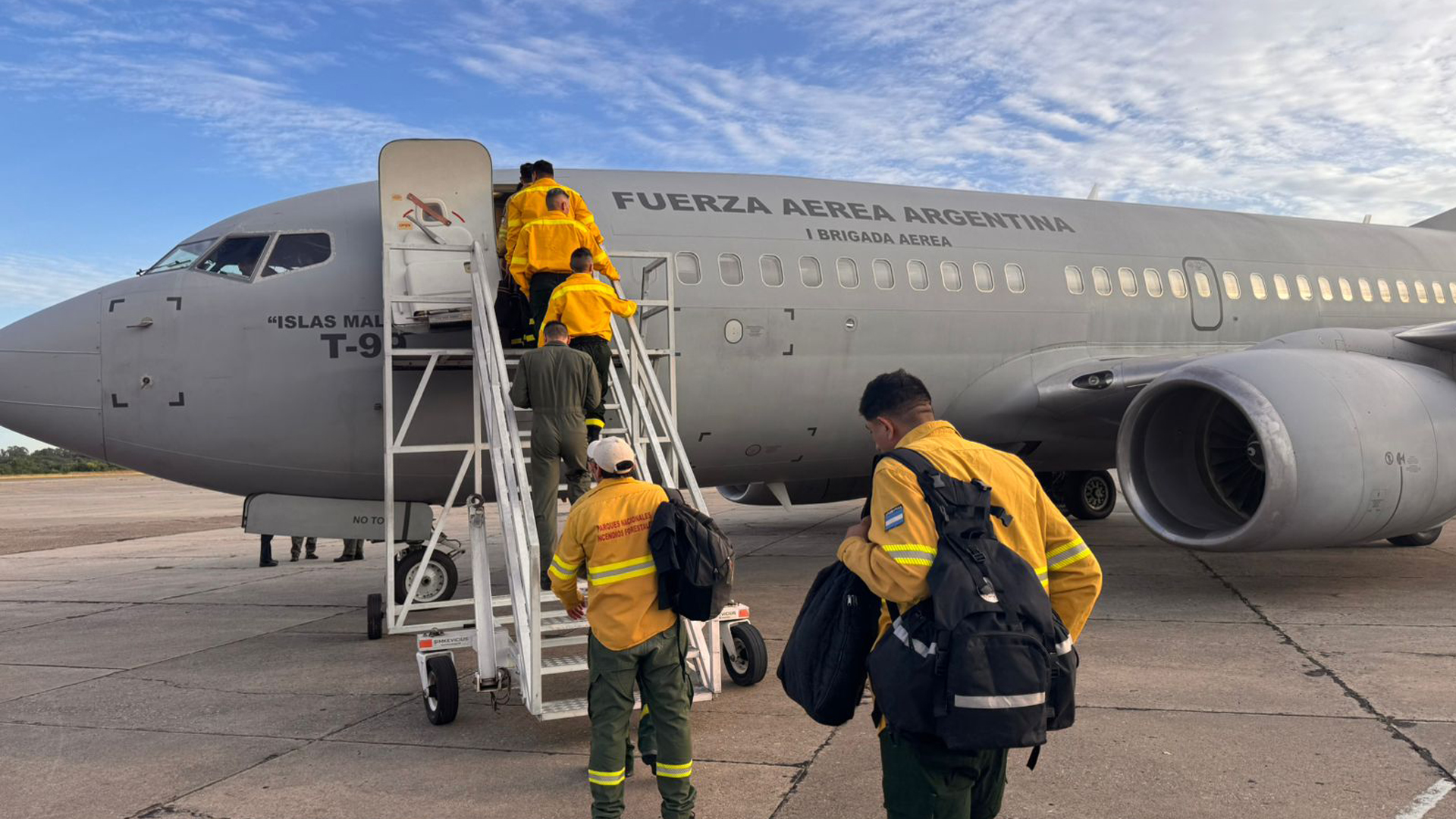 La Fuerza Aérea Argentina continúa brindando apoyo en la Patagonia
